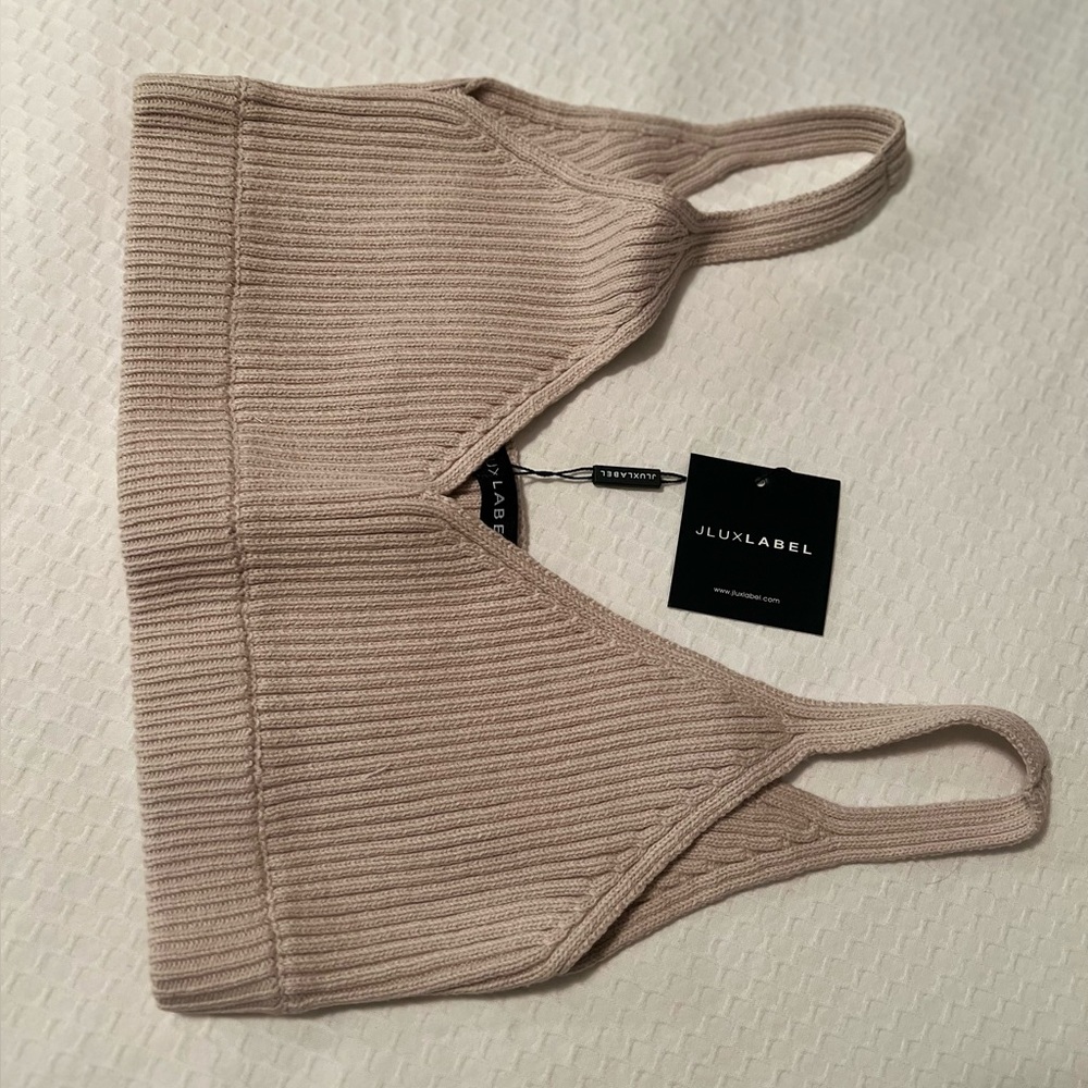 JLUXLABLE BONE RUE CROP TOP size: L NWT